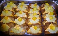 Schnitzel mit Ananas,Mango,K&auml;se